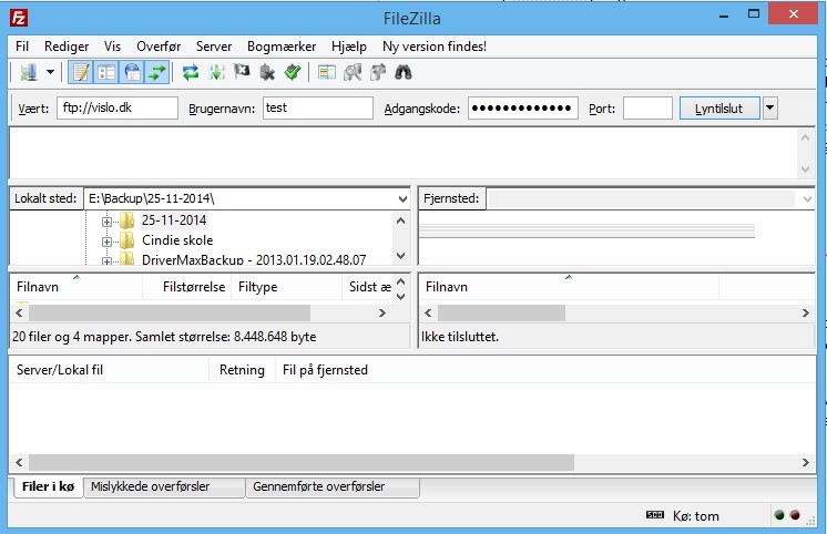 Filezilla client